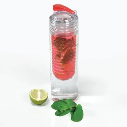 Happy gifts Бутылка для воды "Frutti", пластиковая, с контейнером для ягод и фруктов, 700 мл., красный