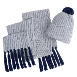 Textile Шапка и шарф GoSnow с ярким помпоном и кисточками