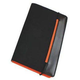 Happy gifts Визитница "New Style" на резинке (60 визиток) черный с оранжевым; 19,8х12х2 см; нейлон;