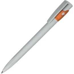Lecce Pen KIKI ECOLINE, ручка шариковая, серый/оранжевый, экопластик