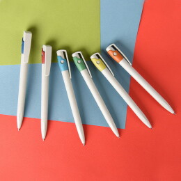 Lecce Pen KIKI ECOLINE, ручка шариковая, серый/оранжевый, экопластик