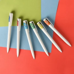 Lecce Pen KIKI ECOLINE, ручка шариковая, серый/оранжевый, экопластик