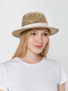 Разное Шляпа Daydream, бежевая с белой лентой