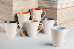 Разное Кружка New Bell матовая, белая с зеленым