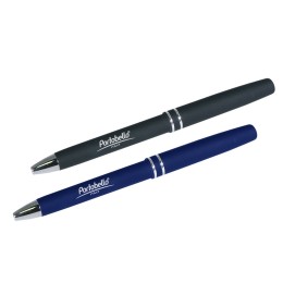Portobello Шариковая ручка, Consul, нажимной мех-м,корпус-алюминий,покрытие-soft touch,отд.-хром, серебро