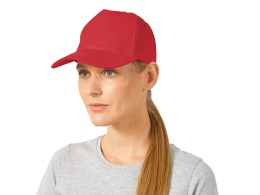 US Basic Бейсболка "New York" 5-ти панельная, красный