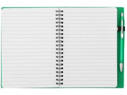 Noname Блокнот "Контакт" с ручкой, зеленый