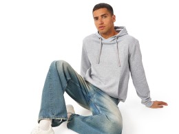 US Basic Толстовка унисекс "Stream" с капюшоном, серый меланж