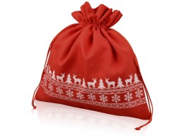 Noname Мешочек подарочный новогодний, хлопок, большой, красный