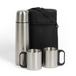 Happy gifts Термос, 2 кружки в чехле: 26х16х10 см; термос 500 мл; кружки 220 мл; металл, нейлон