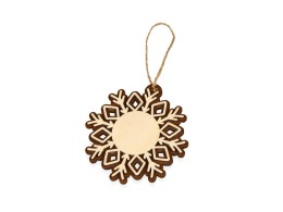 Noname Подвеска «Снежинка», натуральный/коричневый