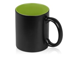 Noname Кружка с покрытием для гравировки «Subcolor BLK», черный/зеленое яблоко