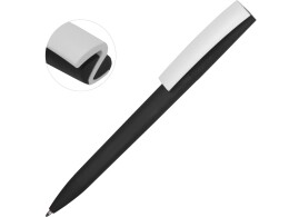 Noname Ручка пластиковая soft-touch шариковая «Zorro», черный/белый
