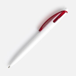 Open Ручка шариковая Bento, белая с красным