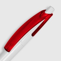 Open Ручка шариковая Bento, белая с красным