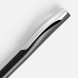 Open Ручка шариковая Pin Silver, черный металлик