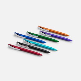 Open Ручка шариковая Pin Silver, черный металлик