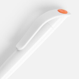 Open Ручка шариковая Grip, белая с оранжевым