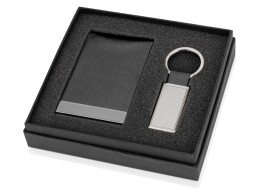 Noname Набор «Лонгвью»: визитница, брелок, черный