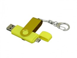 Noname USB/micro USB-флешка на 16 Гб с поворотным механизмом