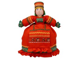 Noname Подарочный набор Кремлевский: кукла на чайник, чайник заварной с росписью