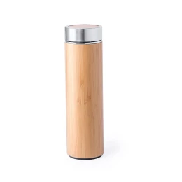 Happy gifts Бутылка для воды "Bamboo", 24,5 см, бамбук, сталь