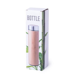 Happy gifts Бутылка для воды "Bamboo", 24,5 см, бамбук, сталь