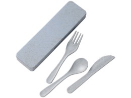 Noname Набор столовых приборов Bamberg из бамбукового волокна, серый