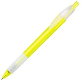 Happy gifts X-1 FROST GRIP, ручка шариковая, фростированный желтый/белый, пластик