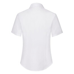 Textile Рубашка "Lady-Fit Short Sleeve Oxford Shirt", белый_L, 70% х/б, 30% п/э, 130 г/м2