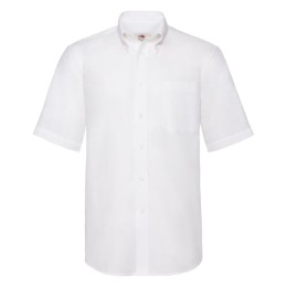 Textile Рубашка "Short Sleeve Oxford Shirt", белый_2XL, 70% х/б, 30% п/э, 130 г/м2