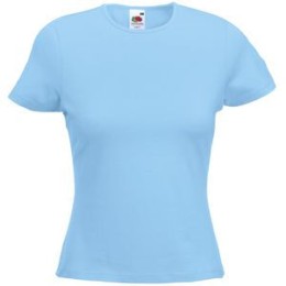 Textile Футболка "Lady-Fit Crew Neck T", небесно-голубой_L, 95% х/б, 5% эластан, 210 г/м2