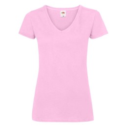 Textile Футболка "Lady-Fit V-Neck T", светло-розовый_XL, 95% х/б, 5% эластан, 210 г/м2
