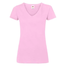 Textile Футболка "Lady-Fit V-Neck T", светло-розовый_XL, 95% х/б, 5% эластан, 210 г/м2
