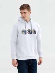 CoolColor Толстовка с капюшоном «Новый GOD», белая