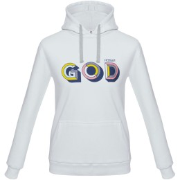 CoolColor Толстовка с капюшоном «Новый GOD», белая