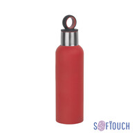 Термобутылка "Силуэт", покрытие soft touch, 0,5 л. красный