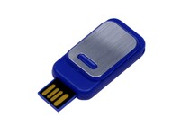 USB 2.0- флешка промо на 32 Гб прямоугольной формы, выдвижной механизм