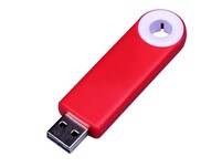 USB 2.0- флешка промо на 64 Гб прямоугольной формы, выдвижной механизм