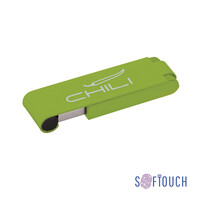Флеш-карта "Case" 8GB, покрытие soft touch зеленое яблоко