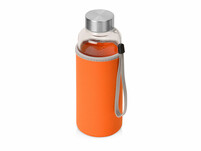Бутылка для воды "Pure" c чехлом, 420 мл, оранжевый