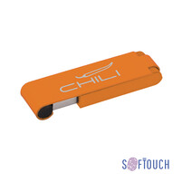 Флеш-карта "Case" 8GB, покрытие soft touch оранжевый