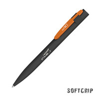 Ручка шариковая "Lip SOFTGRIP" черный с оранжевым