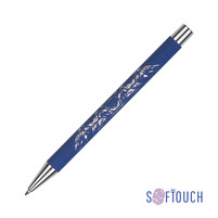 Ручка шариковая "Aurora", покрытие soft touch темно-синий