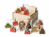 Ёлочная гирлянда с лампами в подарочной коробке «Достопримечательности России»