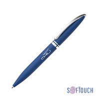 Ручка шариковая "Rocket", покрытие soft touch темно-синий