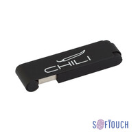 Флеш-карта "Case", объем памяти 16GB, покрытие soft touch черный