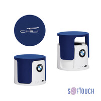 Беспроводная Bluetooth колонка "Echo", покрытие soft touch белый с синим