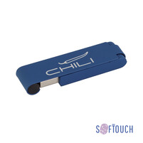 Флеш-карта "Case", объем памяти 16GB, покрытие soft touch темно-синий