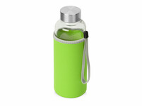 Бутылка для воды "Pure" c чехлом, 420 мл, зеленое яблоко